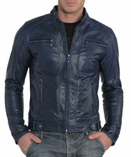 Giacca Uomo Blu 100% Vera