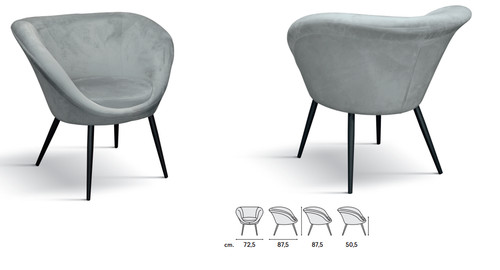 Poltrona con rivestimento - rivestimento, in