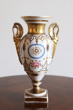 vaso impero biansato porcellana dorato XIX secolo 1800 francese antico