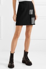 Gonna CHRISTOPHER KANE IT 44 UK 12 mini crepe impreziosita da cristalli neri