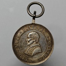 Medaglia Benemerenti Leone XIII 1878-1903 appiccagnolo argento 31mm 17,49g