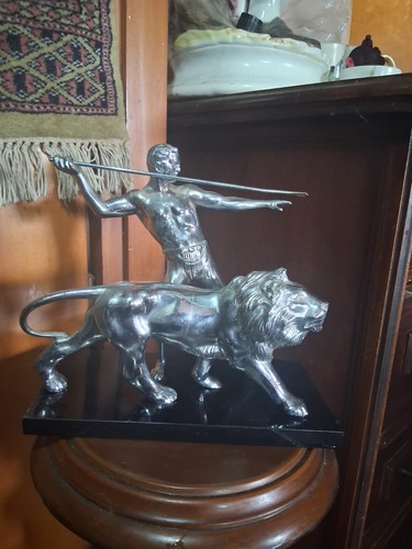 Statuina vintage metallo - in,