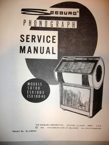 Manuale jukebox seeburg models - jukebox,