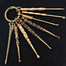 Ciondolo portachiavi mini cucchiaio ottone retrò per donna e uomo regalo speciale piccolo