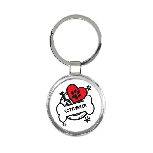 Rottweiler regalo portachiavi - rottweiler:,