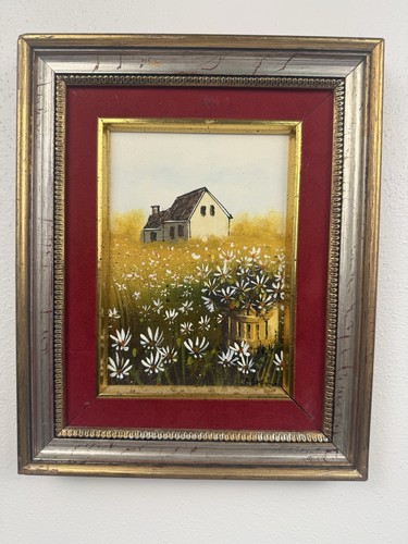 Dipinto olio vintage casa - , di