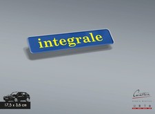 TARGHETTA RESINATA INTEGRALE BLU per LANCIA DELTA INTEGRALE EVOLUZIONE