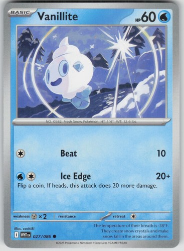 Pokemon vanillite 027 086 - pokemon, 027/086