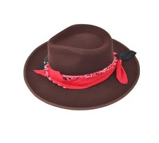 Cappello fedora marrone con