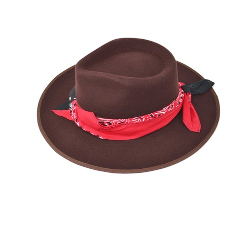 Cappello fedora marrone con