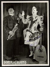 Clowns Bouly & Culbuto. Photographiée signée vers 1950. Photonub. Cirque Médrano