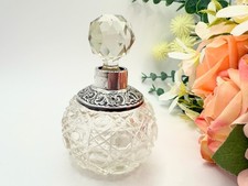 Antique Silver-Collared Cut Glass Scent Bottle – Hallmark Edwardian London 1904