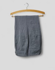 Pantalone Classico In Lana Merino Color Grigio Tg L/XL