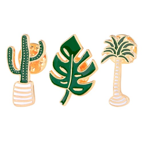 3pcs spilla pianta tropicale