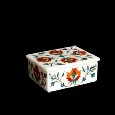 Portagioie in marmo bianco 6