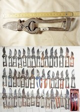 gr27, VECCHIA FORBICE DA POTA, cm 21, chiusura cuoio, e altri attrezzi agricoli