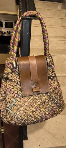 Borsa paglia intrecciata - in,
