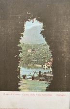 Lago di Como Grotta della Villa Serbell0ni Bellagio cartolina / postcard colori