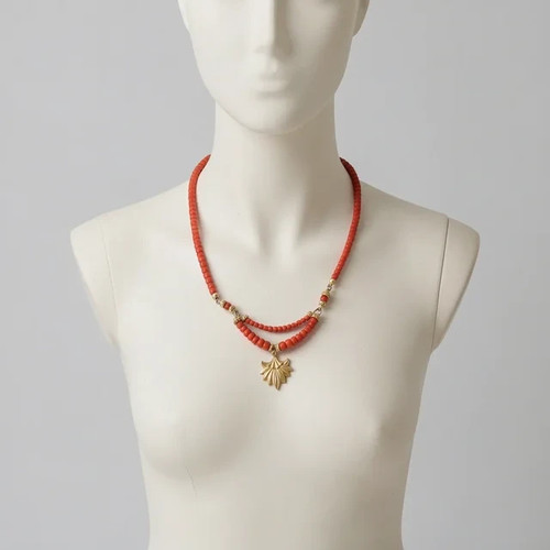 Collana corallo rosso naturale - corallo,