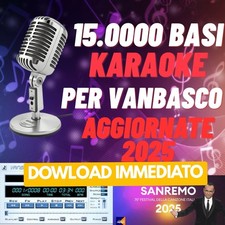 Sanremo 2025 + 15000 Basi MIDI karaoke VANBASCO con testo AGGIORNATE A ULTIME