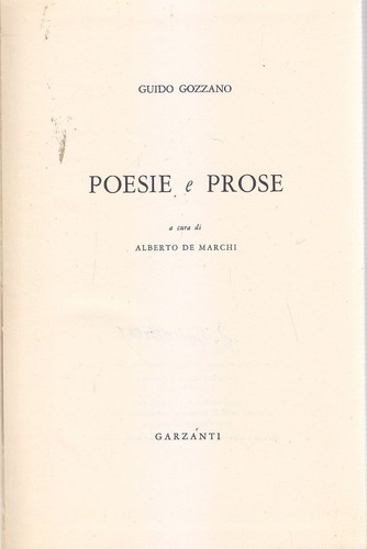 Poesie prose guido - e, di