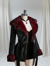 Giacca donna ecopelle nera con