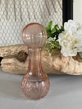 325⚜️ Décoration Bouteille Carafe Flacon en Verre Rose Hauteur  16,5 Cm