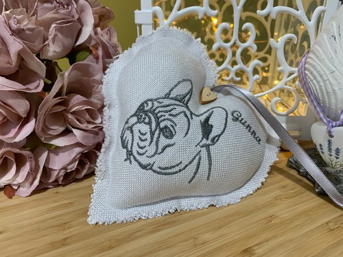 Bulldog francese ricamato - , e