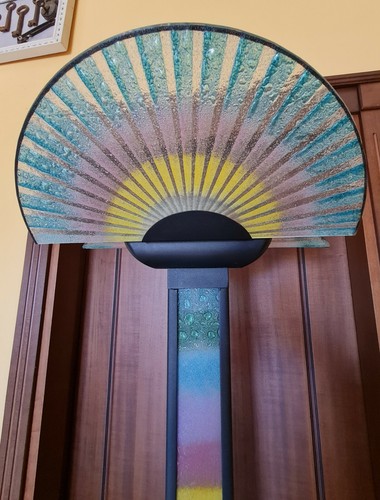 Piantana ferro con vetro - ferro,