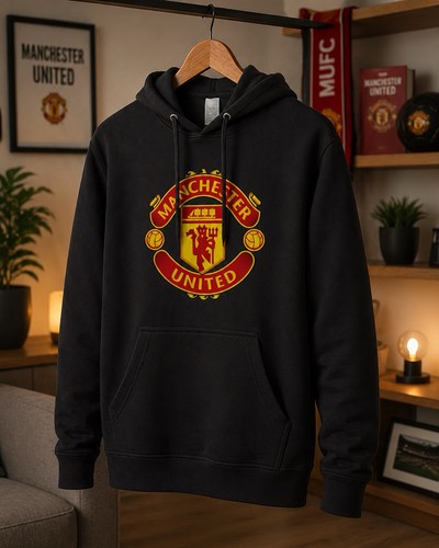 Felpa con cappuccio manchester - con,