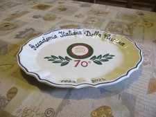 PIATTO ACCADEMIA DELLA CUCINA 70° ANNIVERSARIO 1953 2003 CERAMICA BASSANO OVALE