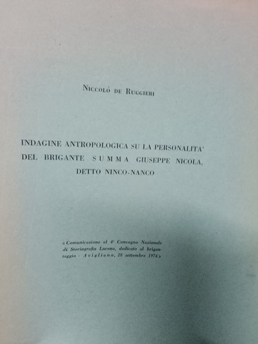 Indagine antropologica sulla - indagine,