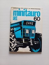 SAME Minitauro 60 2 RM - 4 RM 1972 trattore manuale uso manutenzione originale