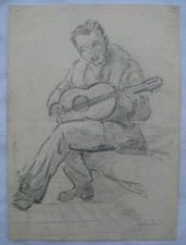 Giuseppe GAMBINO (Vizzini 1928–Preganziol 1997) Suonatore di chitarra anni '50
