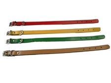 COLLARE IN CUOIO PER CANI CANE cm 56x3 COLLARINO COLORI ASSORTITI