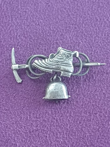 Spilla alpina argento vintage