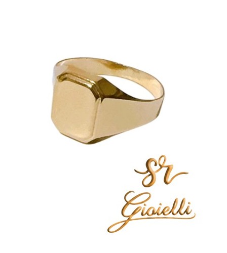 Anello scudo ottagonale oro - anello,