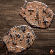 RARA moneta follis bizantina Costantino IV Decanummium (668-685) @k1019