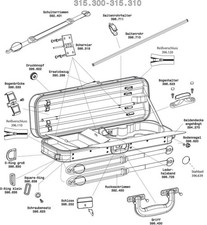 Violino - Astuccio - Astuccio Sagomato Per Violino Jaeger Prestige - Set Di V...