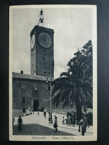 Cartolina civitavecchia piazza - cartolina,