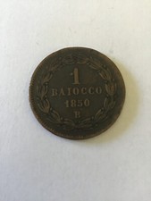 1 Baiocco 1850 B Pio IX Anno