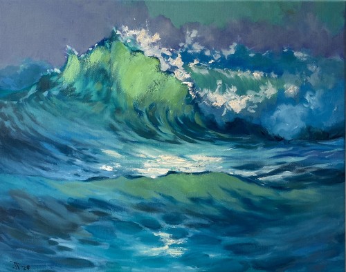 Ocean wave dipinto ad olio - ocean,