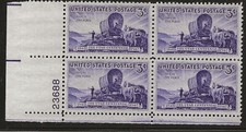 US Scott #950, Plate Block #23688 1947 Utah 3c FVF MNH Lower Left
