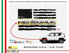 adesivi stickers bandiera americana per logo portiera anteriore jeep renegade 