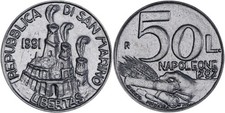 San Marino: 50 Lire Stainless