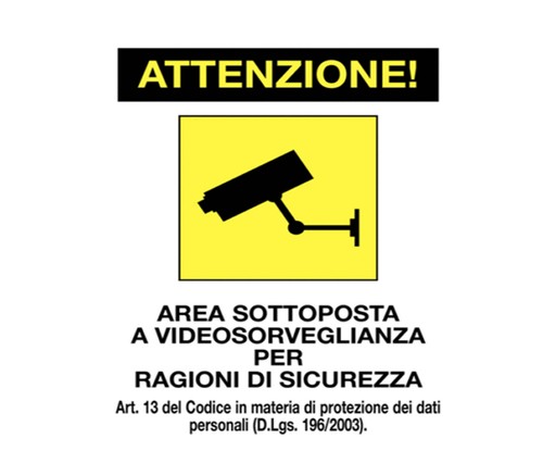 Cartello videosorveglianza