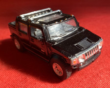 KINSMART Modellino Auto HUMMER H2 SUT scala 1:40 in metallo Nero ruote gomma