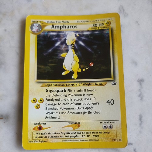 Carta pokemon ampharos 111 - pokemon,