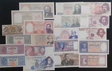 23 Pezzi Banconote Lire Italiane Varie FACSIMILE 