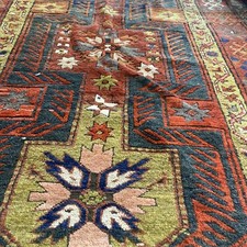 Tappeto  Antico Caucasico 263x1,35 Cm Lana Su Lana E In Buone Condizione